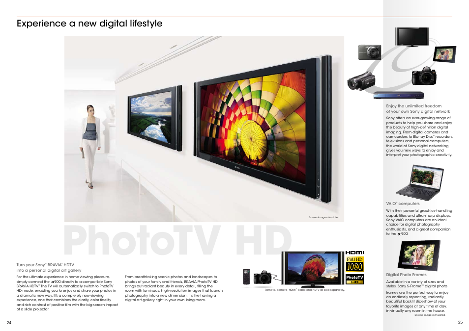 Experience a new digital lifestyle | Sony Alpha CA649W User Manual | Page 13 / 16