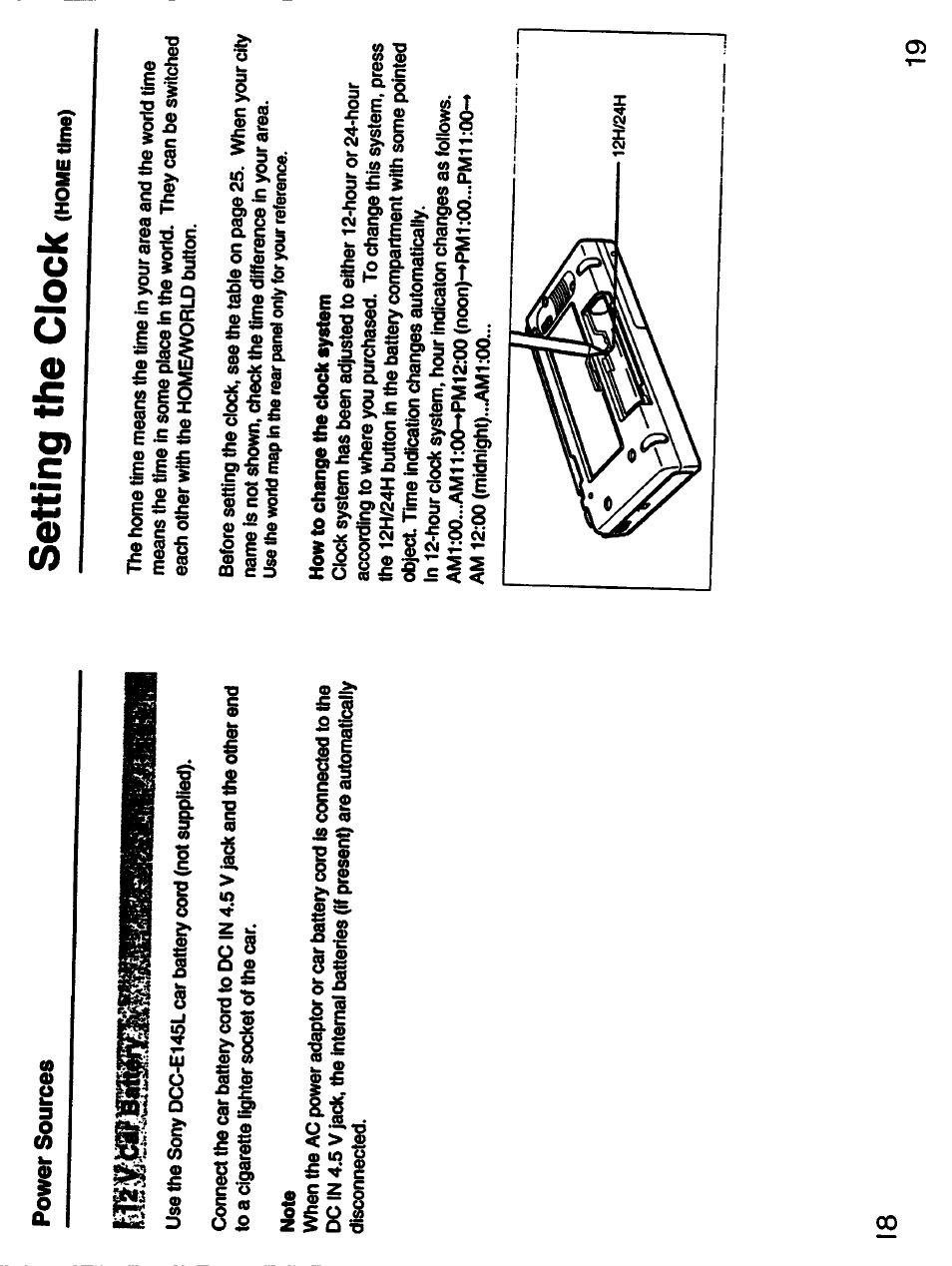 Setting the clock | Sony 3-755-967-11(1) User Manual | Page 10 / 25