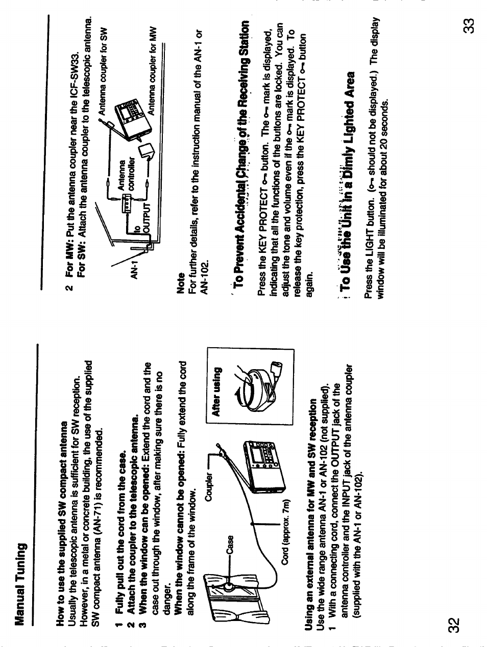 Manual tuning, To usellie dhm ih a bimiy lighted area | Sony 3-755-967-11(1) User Manual | Page 17 / 25