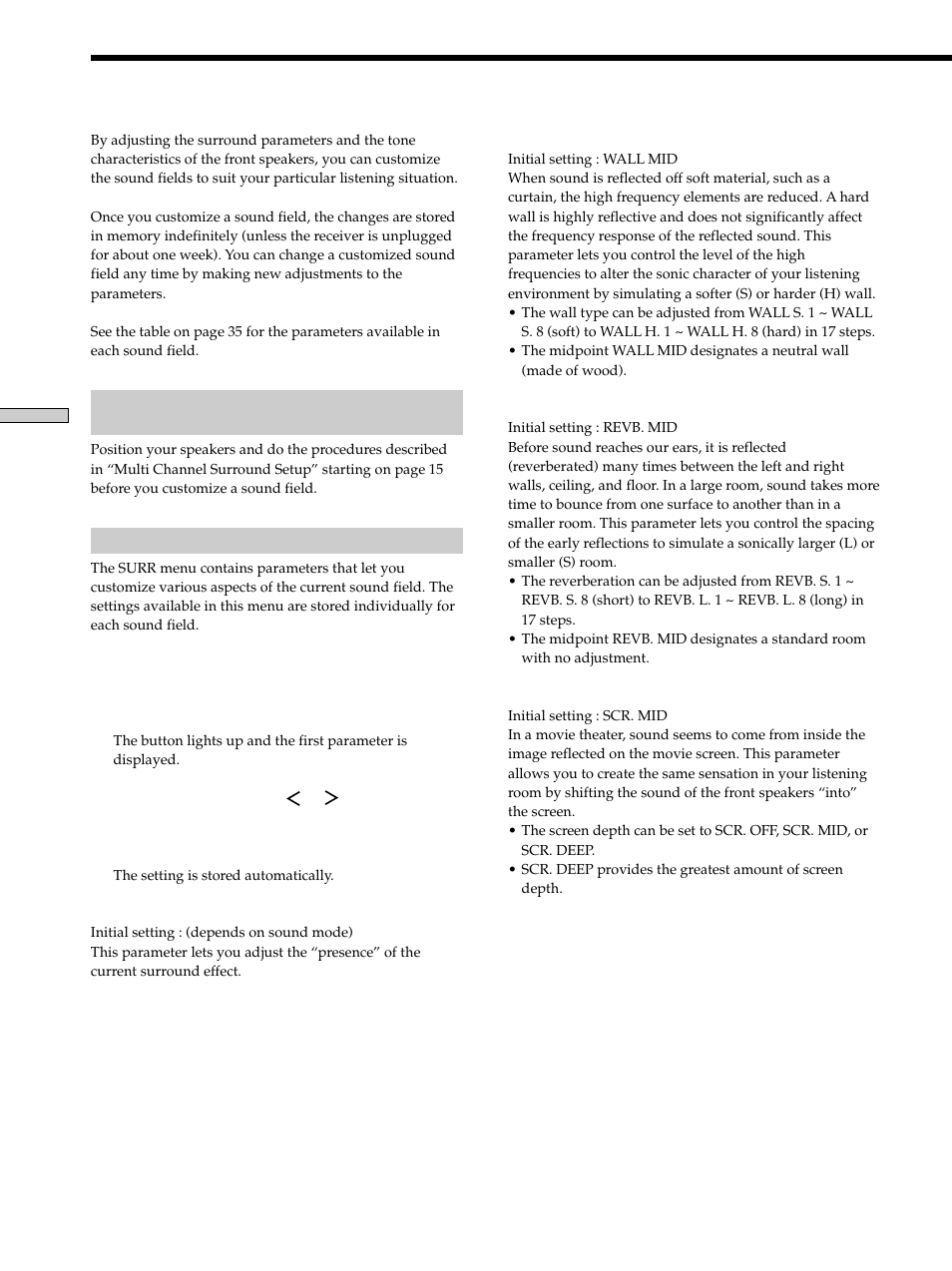 Customizing sound fields 32, Customizing sound fields | Sony STR-K502 User Manual | Page 32 / 59