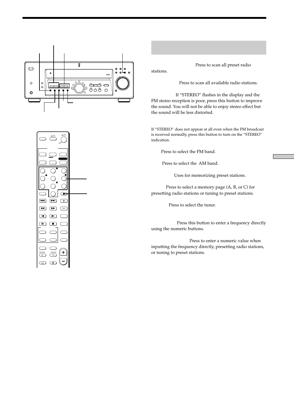 Receiving br oadcasts, D.tuning numeric buttons | Sony STR-K502 User Manual | Page 37 / 59
