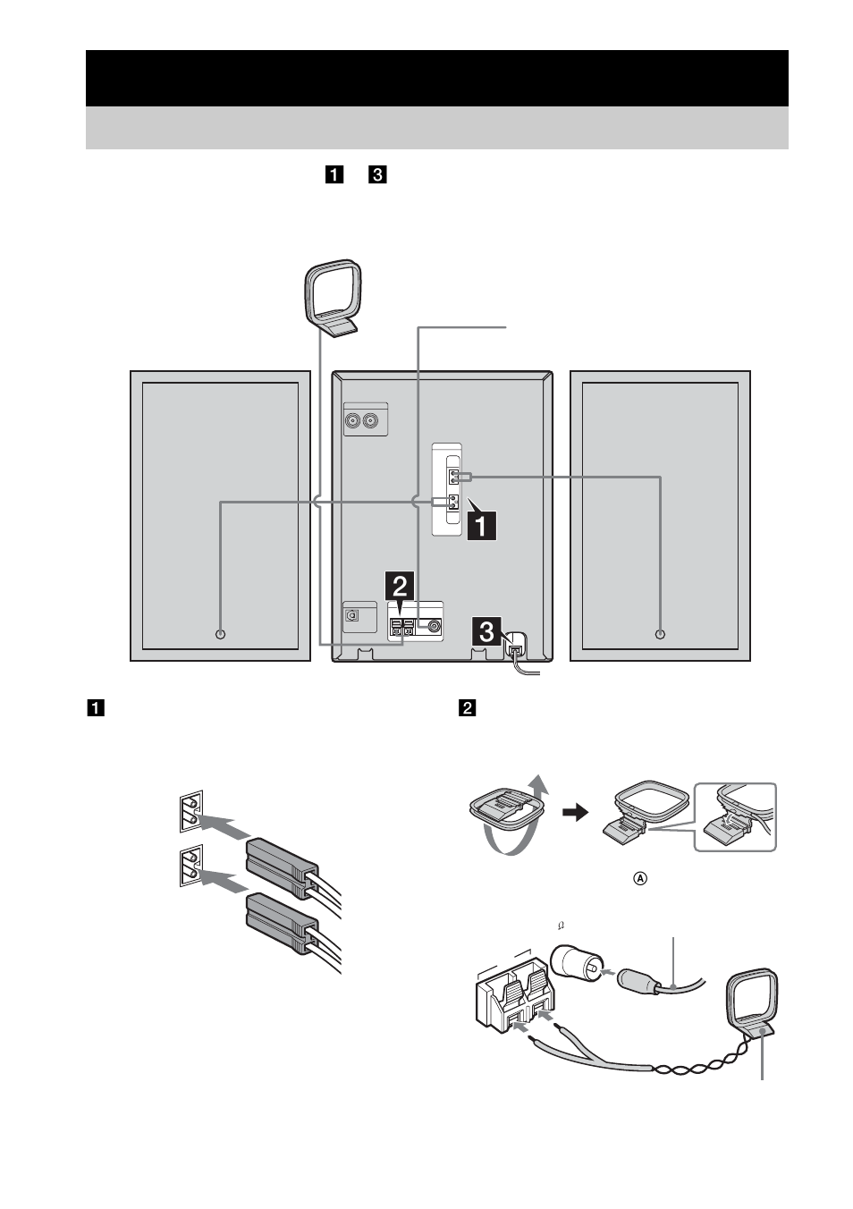 Getting started, Hooking up the system | Sony Model CMT-CPX1 User Manual | Page 4 / 28