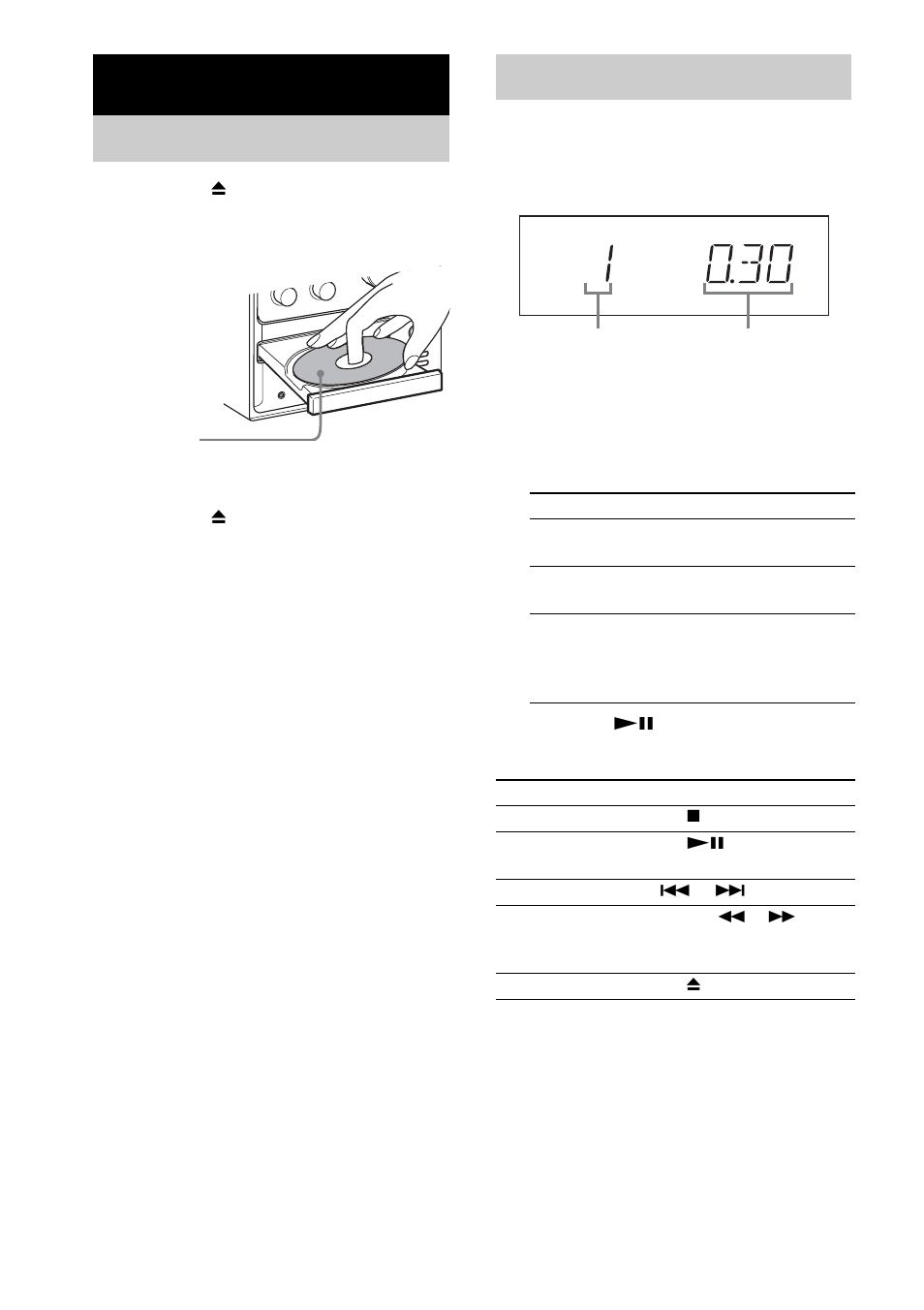 Cd – play, Loading a disc, Playing a disc | Normal play/shuffle play, Loading a disc playing a disc | Sony Model CMT-CPX1 User Manual | Page 6 / 28