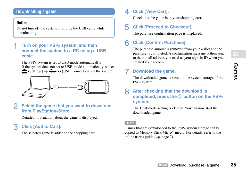 Sony PSP Go PSP-N1001 User Manual | Page 35 / 123