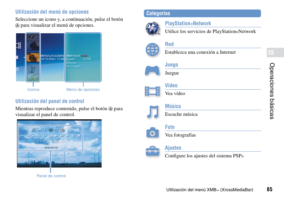 Oper aciones ·básicas | Sony PSP Go PSP-N1001 User Manual | Page 85 / 123