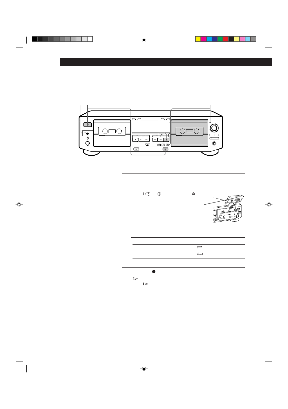 Recording on a tape, Basic operations 6, Basic operations | Set direction mode | Sony TC-WR681 User Manual | Page 6 / 20