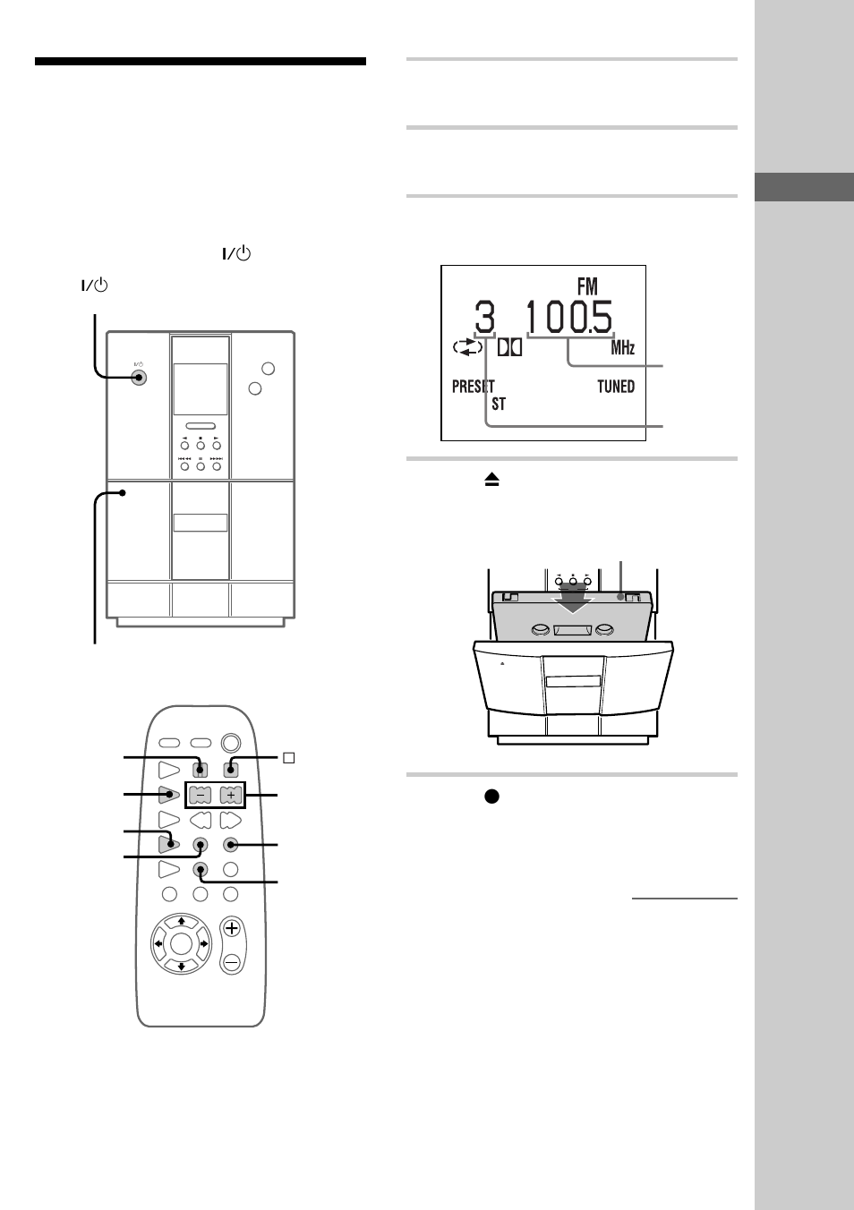 Recording from the radio | Sony CMT-ED2 User Manual | Page 17 / 40