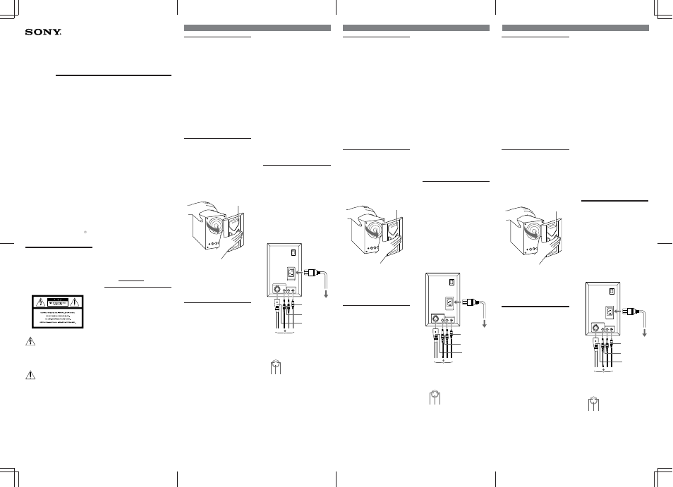 Sony SMS1P User Manual | 2 pages