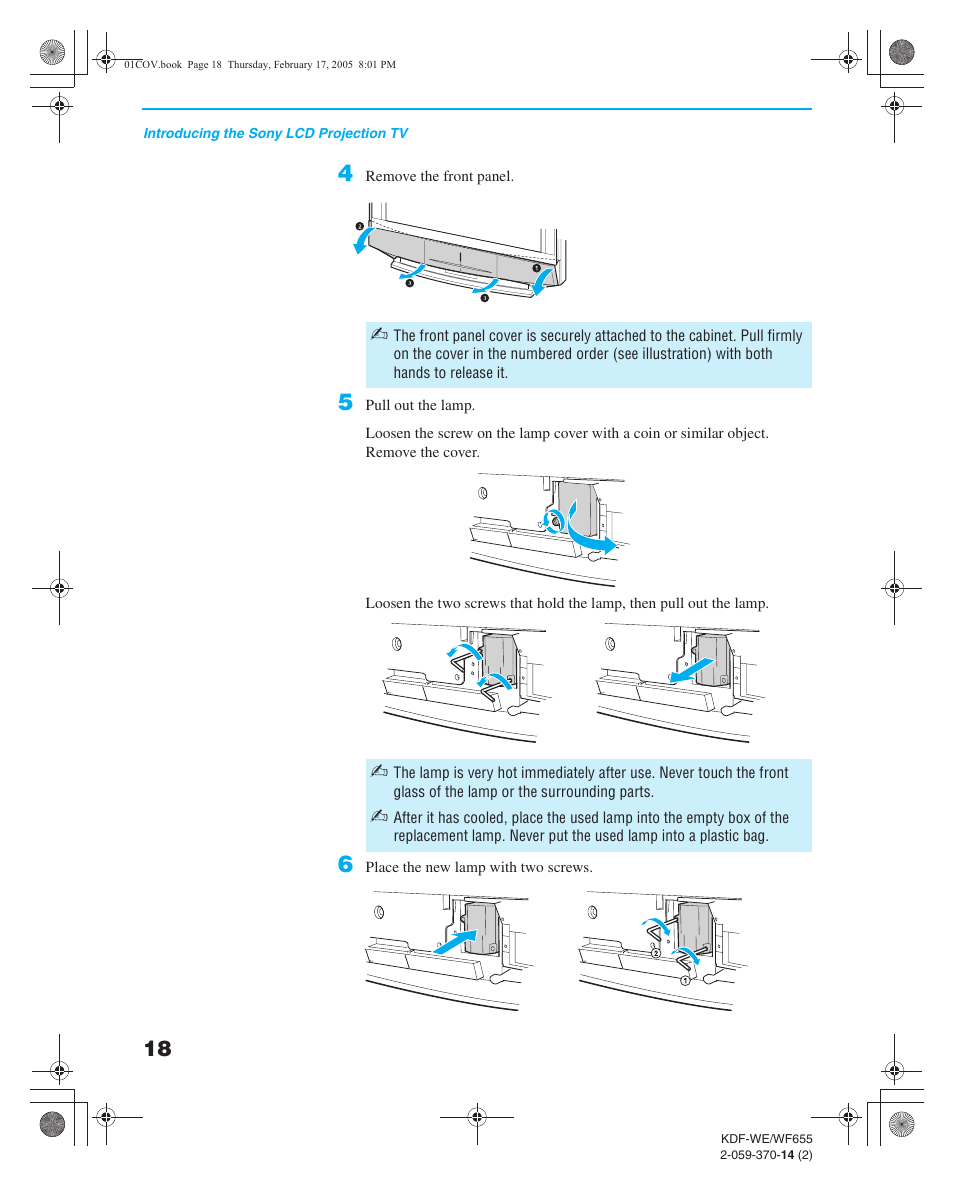 Sony GRAND WEGA 2-059-370-14(2) User Manual | Page 18 / 132