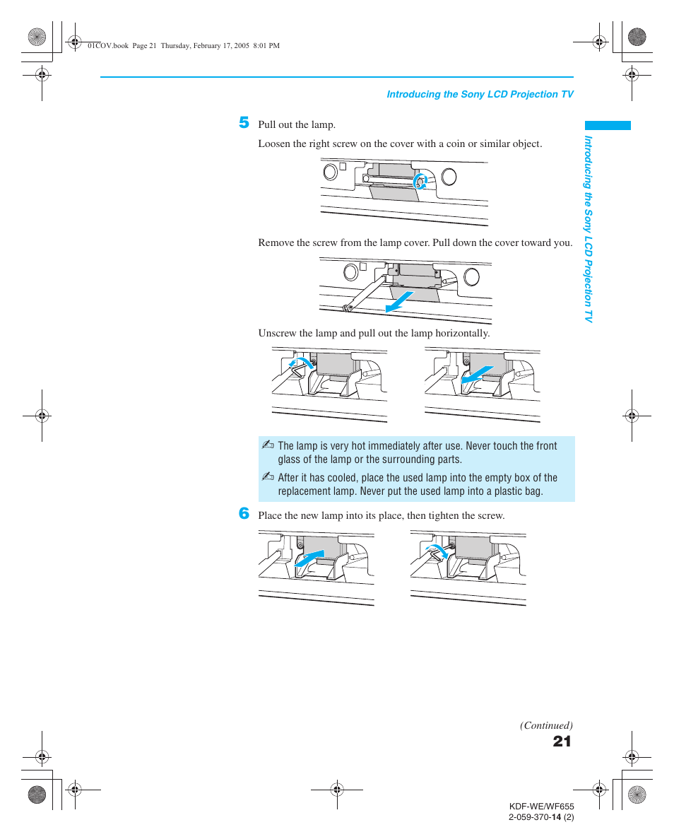 Sony GRAND WEGA 2-059-370-14(2) User Manual | Page 21 / 132