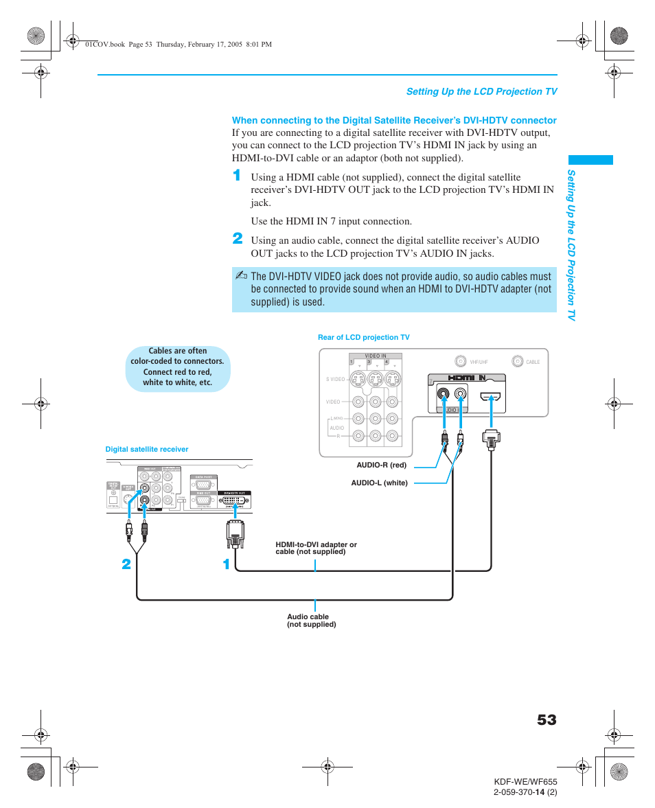 Sony GRAND WEGA 2-059-370-14(2) User Manual | Page 53 / 132