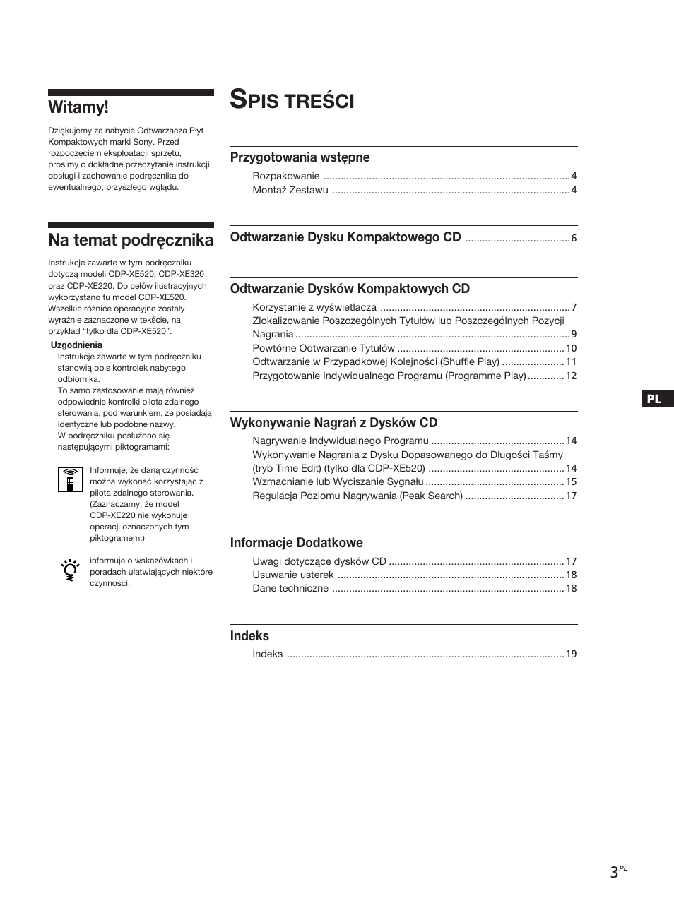 Sony CDP-XE320 User Manual | Page 21 / 56