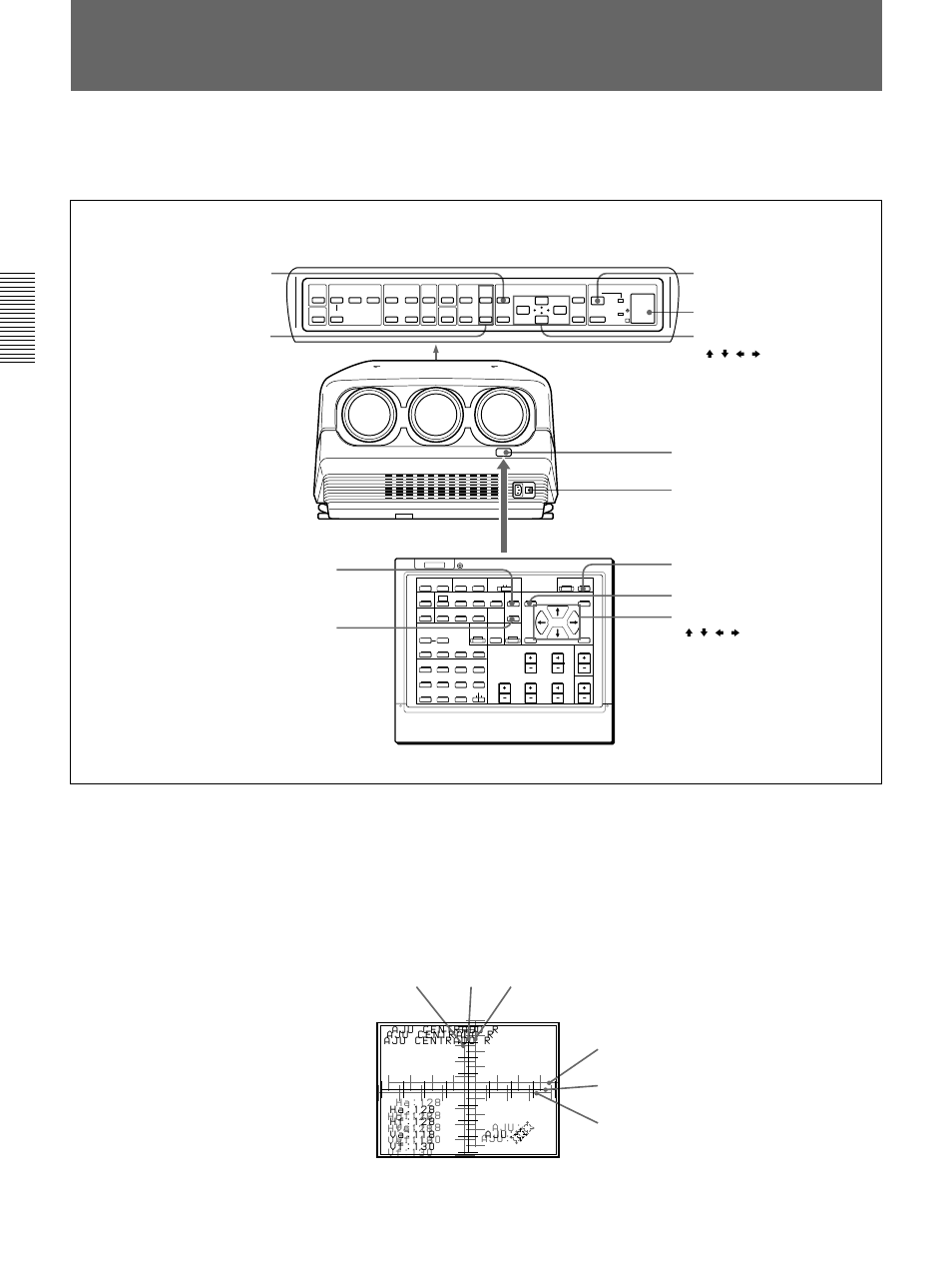 Ajuste de centrado (es), Ajuste de centrado | Sony VPH-D50HTM User Manual | Page 116 / 140