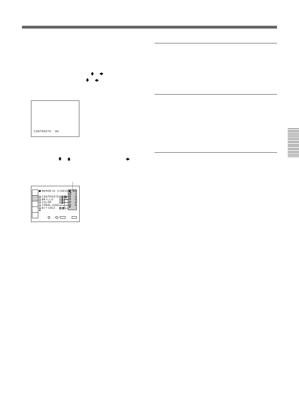 Para cancelar la pantalla del menú | Sony VPH-D50HTM User Manual | Page 119 / 140