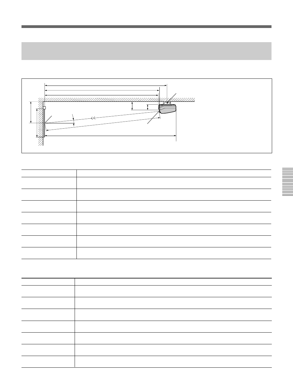 Pantalla plana de proyección frontal (es), Pantalla con relación de aspecto 4:3, Pantalla con relación de aspecto 16:9 | Sony VPH-D50HTM User Manual | Page 133 / 140