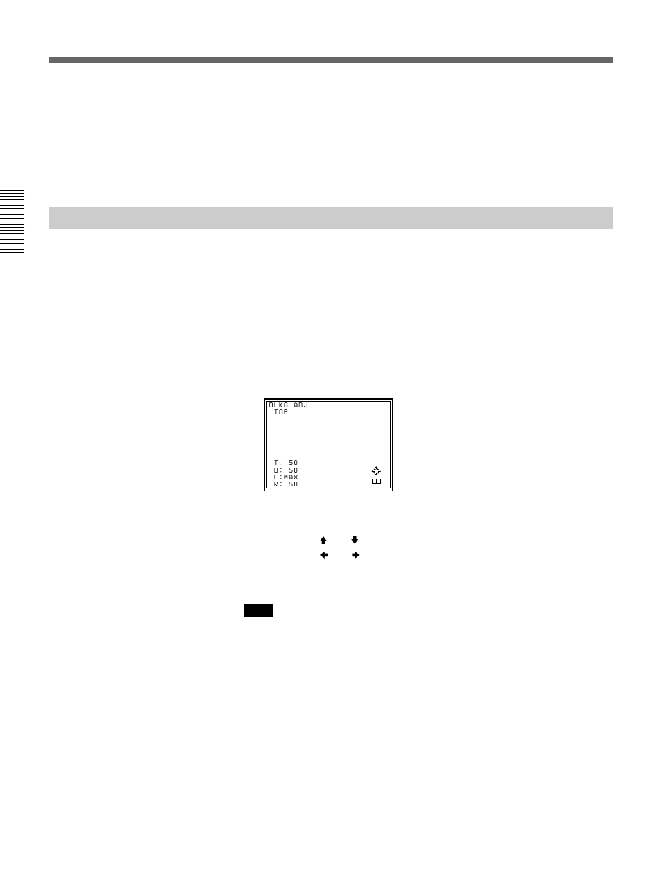 Blanking adjustment, Adjusting the size and shift of the picture | Sony VPH-D50HTM User Manual | Page 22 / 140
