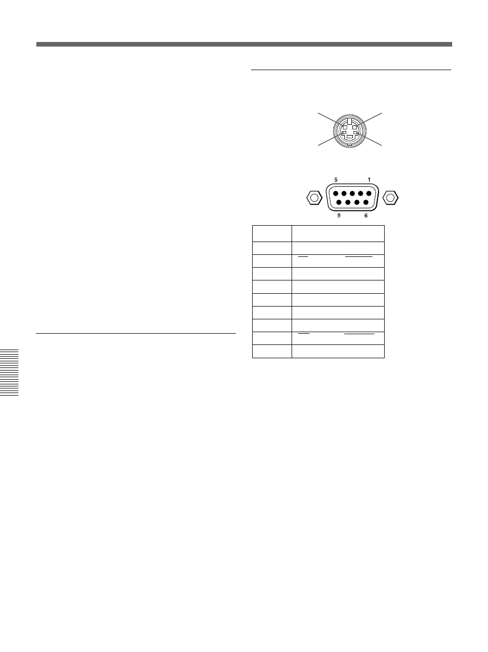 Specifications, Optional accessories, Pin assignment | Sony VPH-D50HTM User Manual | Page 46 / 140