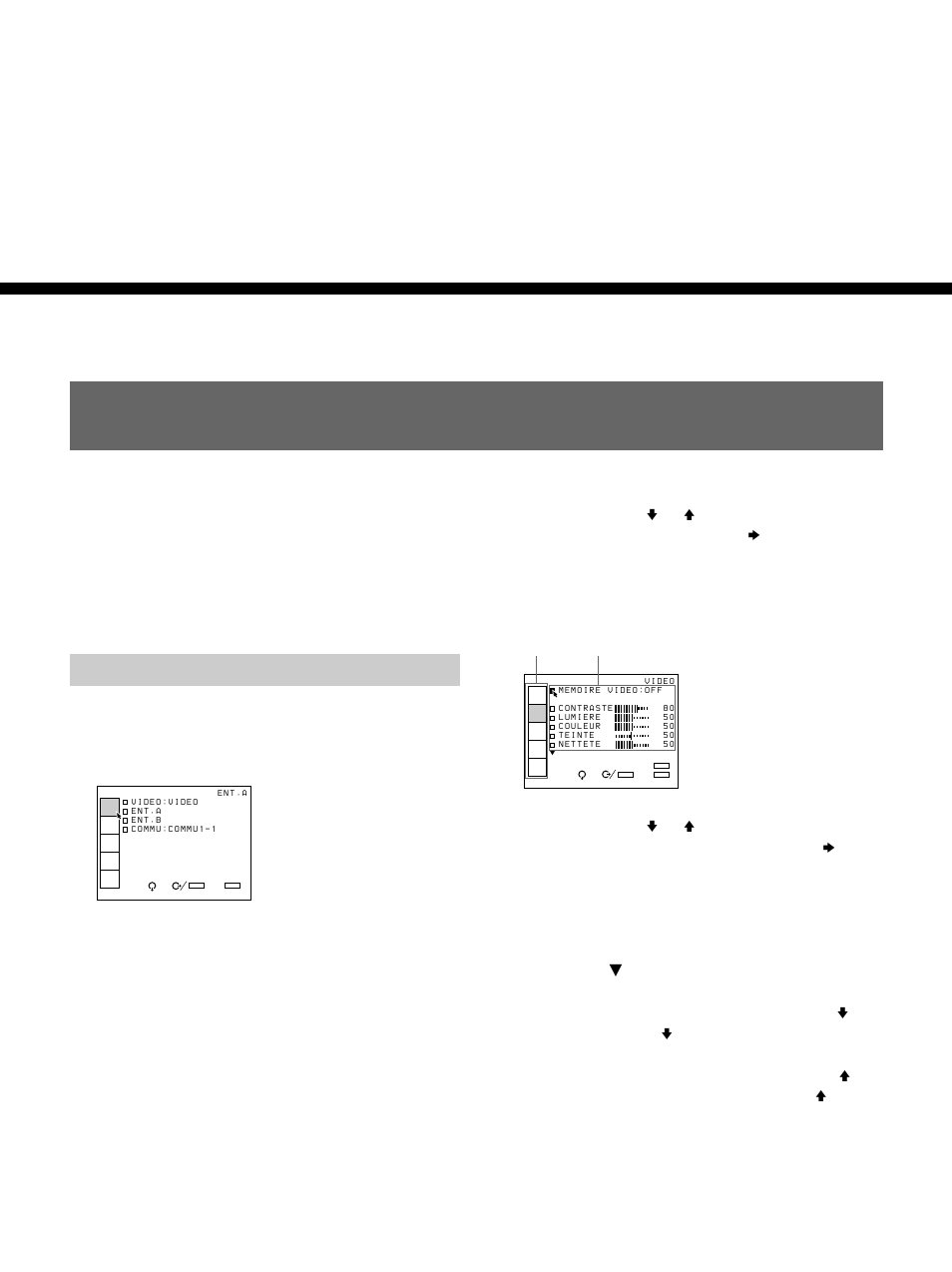 Utilisation du menu (fr), Ajustements et réglages à l’aide du menu, Utilisation du menu | Exploitation de base du menu | Sony VPH-D50HTM User Manual | Page 72 / 140
