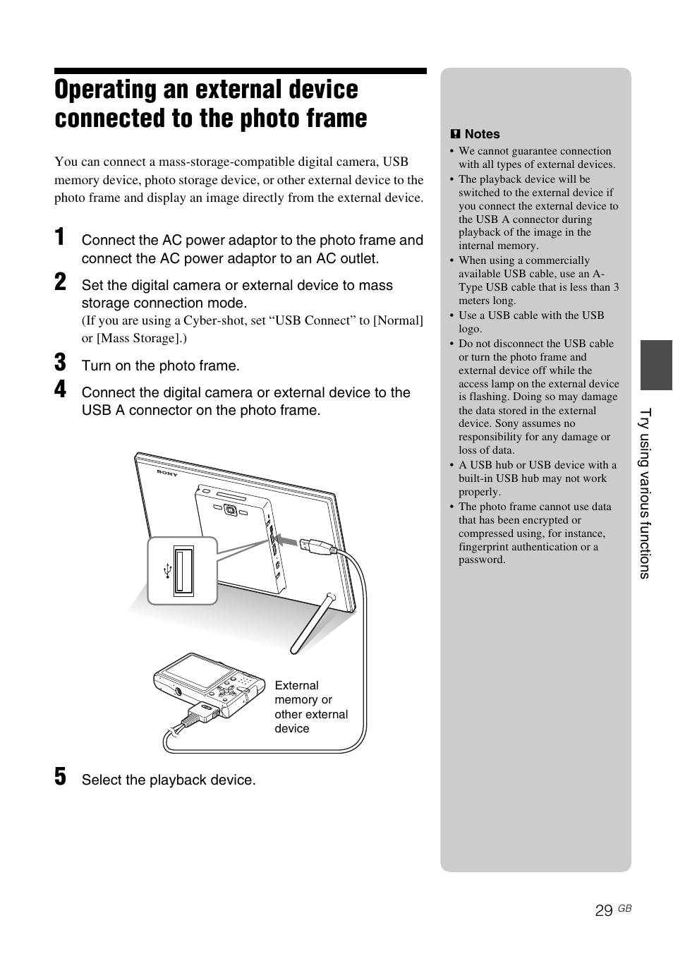 Sony DPF-XR100 User Manual | Page 29 / 40