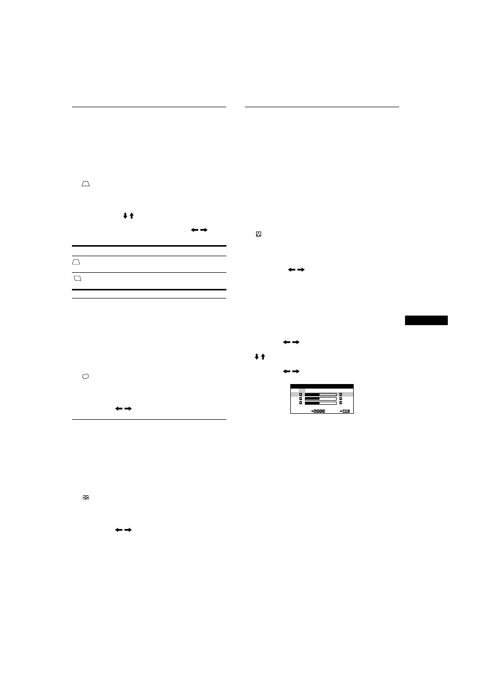 Réglage de la rotation de l’image (rotation), Agrandissement ou réduction de l’image (zoom), Réglage des couleurs de l’image (couleur) | Sony HMD-A220 User Manual | Page 25 / 88