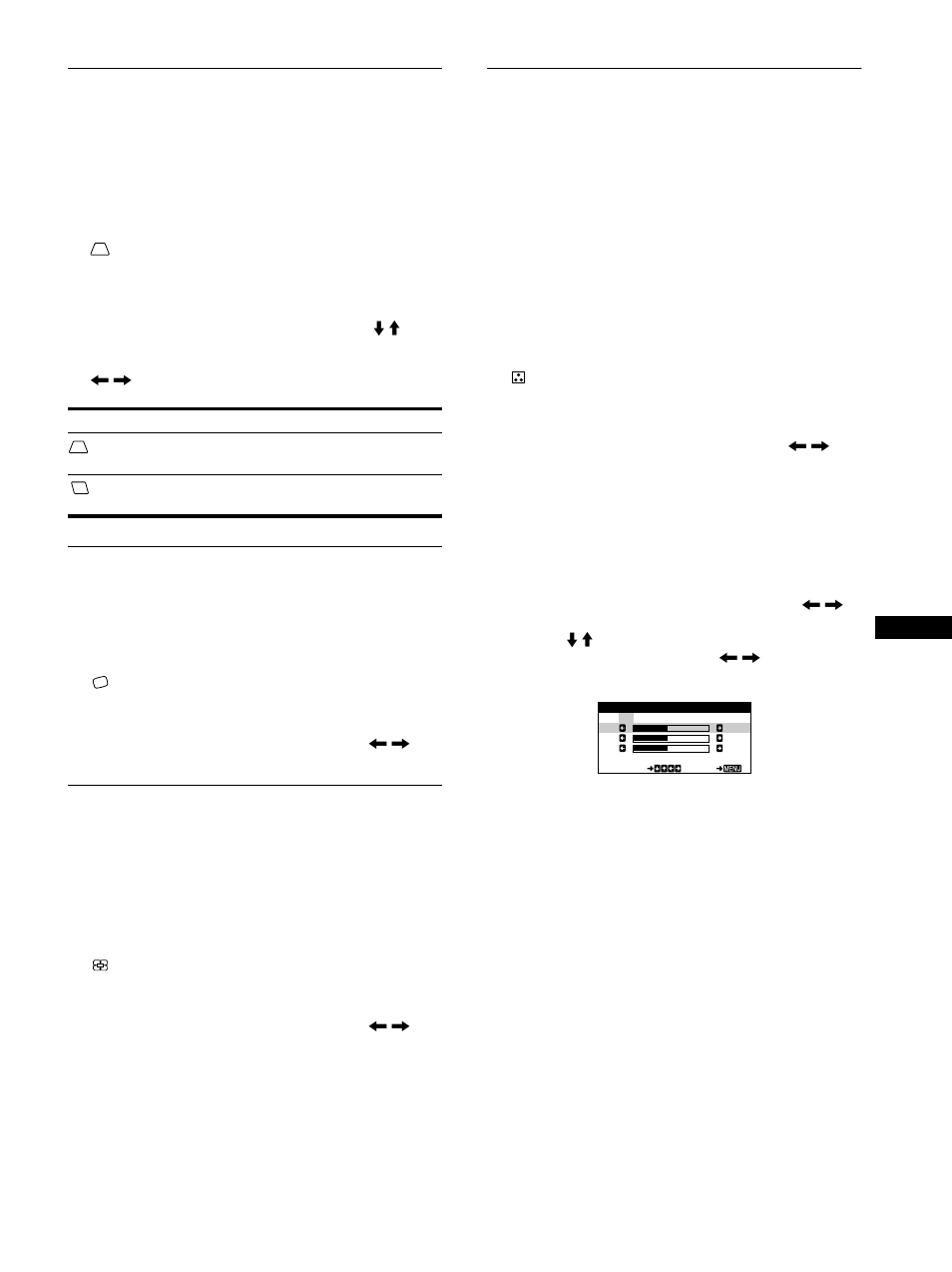 Einstellen der bildrotation (drehung), Vergrößern oder verkleinern des bildes (zoomen), Einstellen der farbe des bildes (farbe) | Sony HMD-A220 User Manual | Page 39 / 88