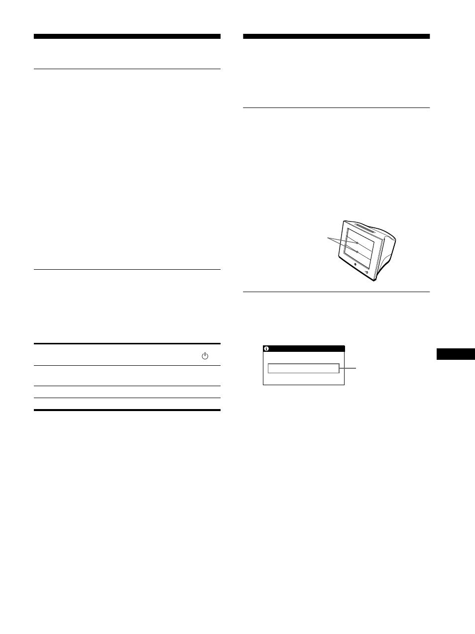 Caratteristiche tecniche, Guida alla soluzione dei problemi, Modo preimpostato e modo utente | Funzione di risparmio energetico, Messaggi a schermo | Sony HMD-A220 User Manual | Page 69 / 88