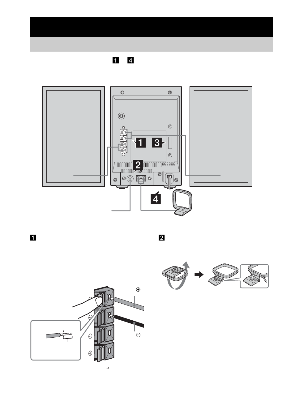 Getting started, Hooking up the system | Sony CMT-NEZ5 User Manual | Page 6 / 32