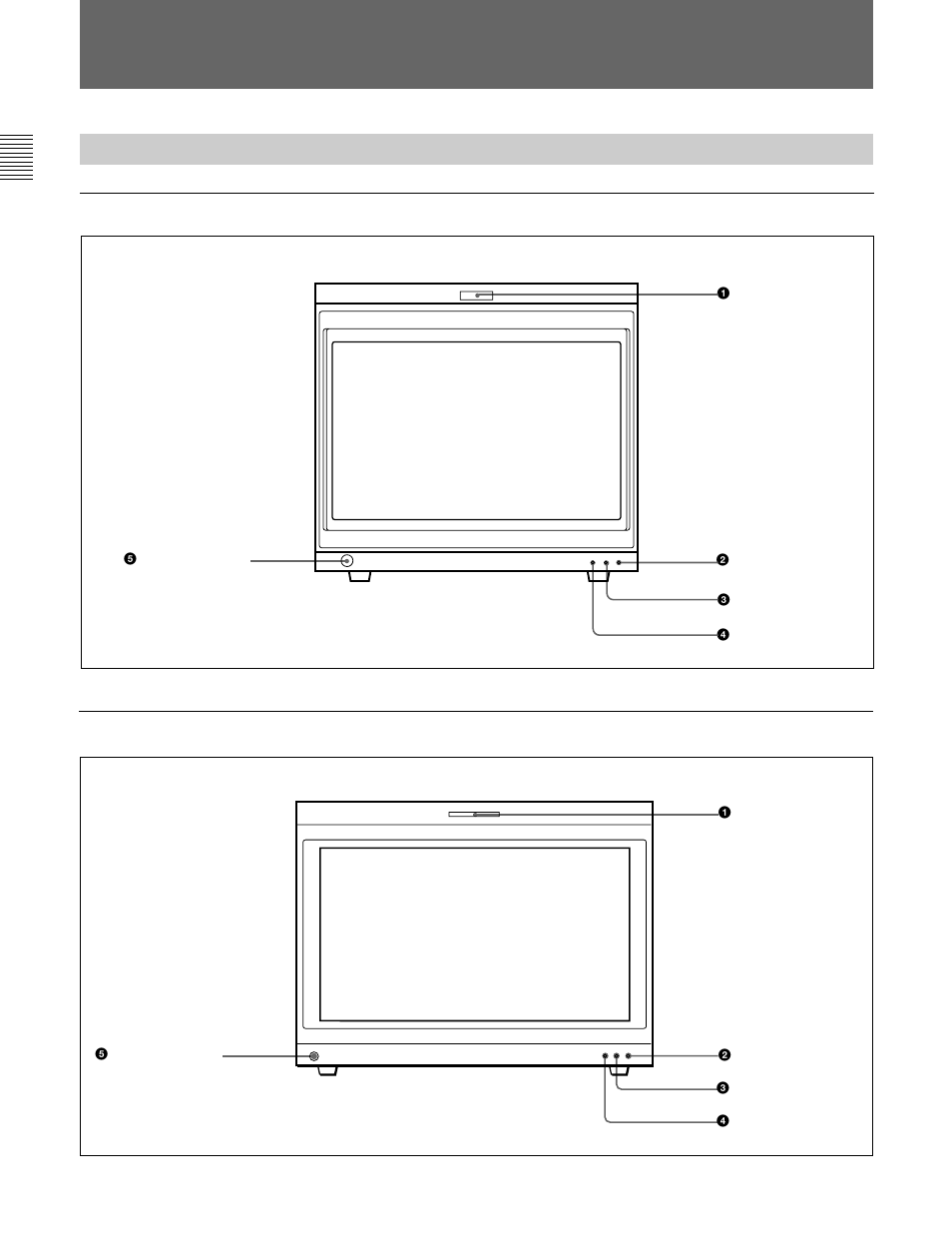 Location and function of parts, Front panel | Sony BVM-D20F1U User Manual | Page 16 / 82