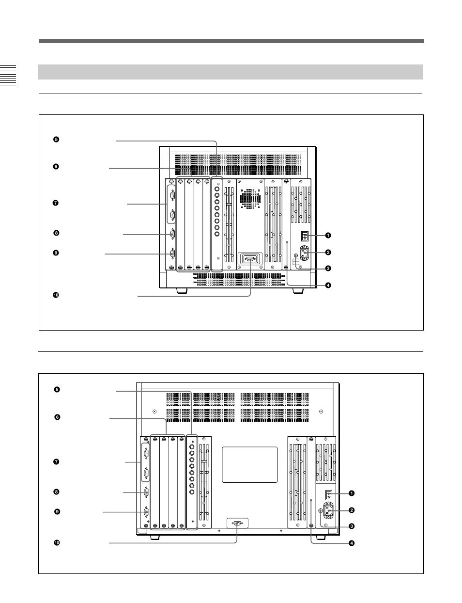 Rear panel, Location and function of parts | Sony BVM-D20F1U User Manual | Page 18 / 82