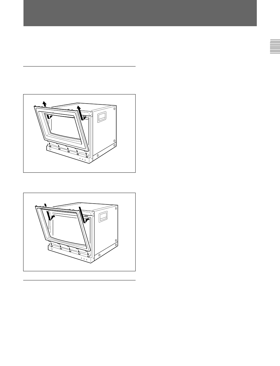 Installation of the 4:3 mask, Bvm-d20f1u/d20f1e/d20f1a only) | Sony BVM-D20F1U User Manual | Page 27 / 82