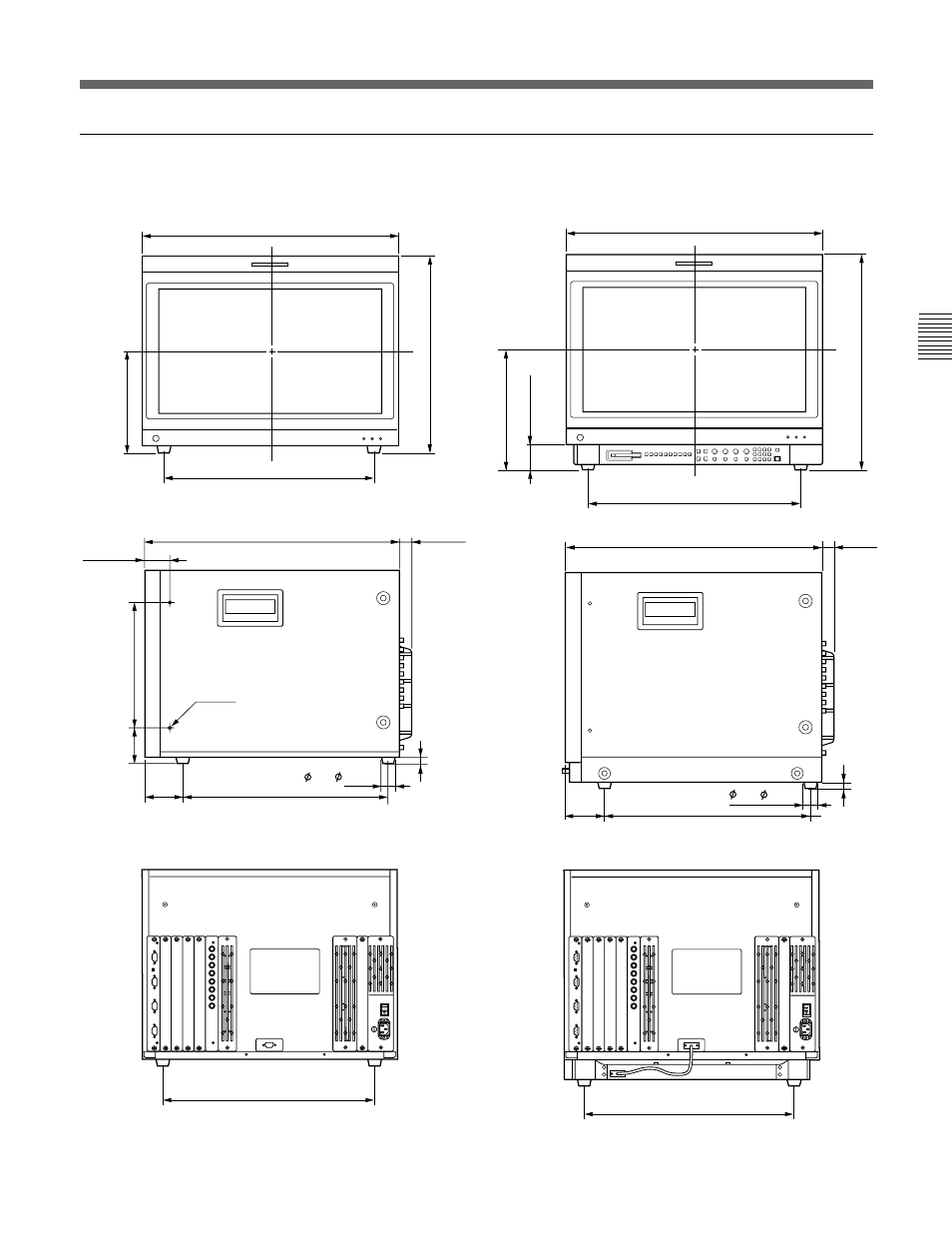 With bkm-10r attached, Inches) | Sony BVM-D20F1U User Manual | Page 73 / 82