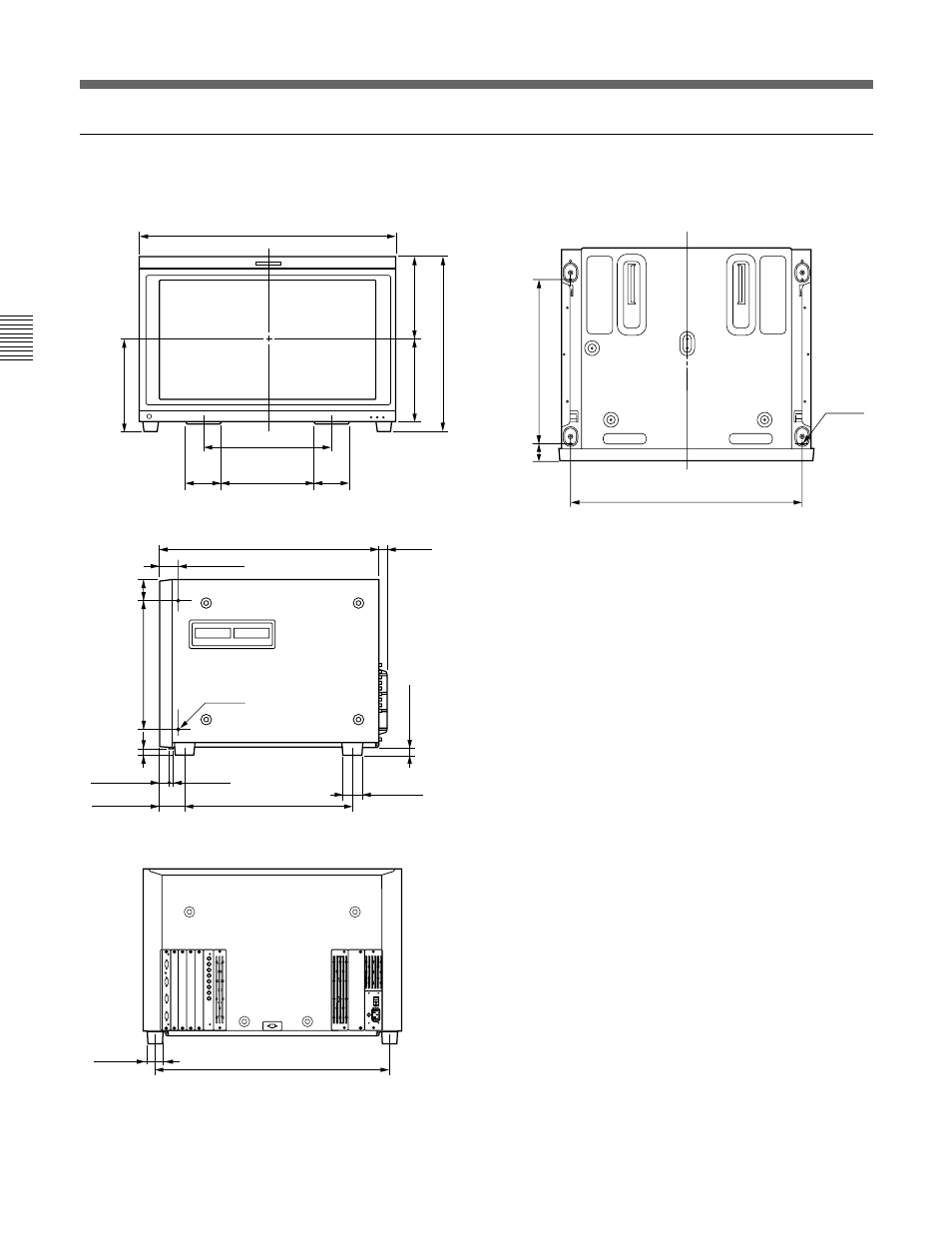 Specifications, Inches) | Sony BVM-D20F1U User Manual | Page 74 / 82