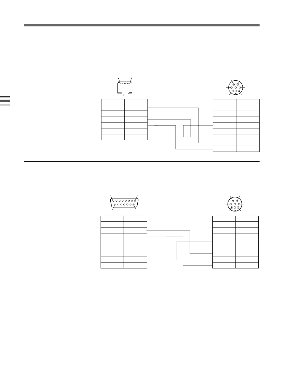 Specifications, Connection cable for thoma tf6 probe, Modular connector mini din 8-pin connector (male) | Sony BVM-D20F1U User Manual | Page 76 / 82