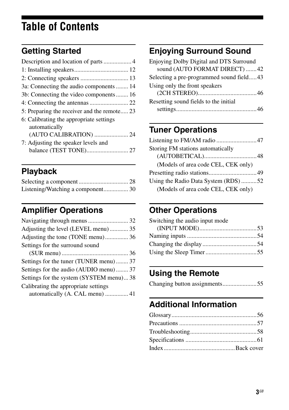 Sony 2-680-009-12 (1) User Manual | Page 3 / 64