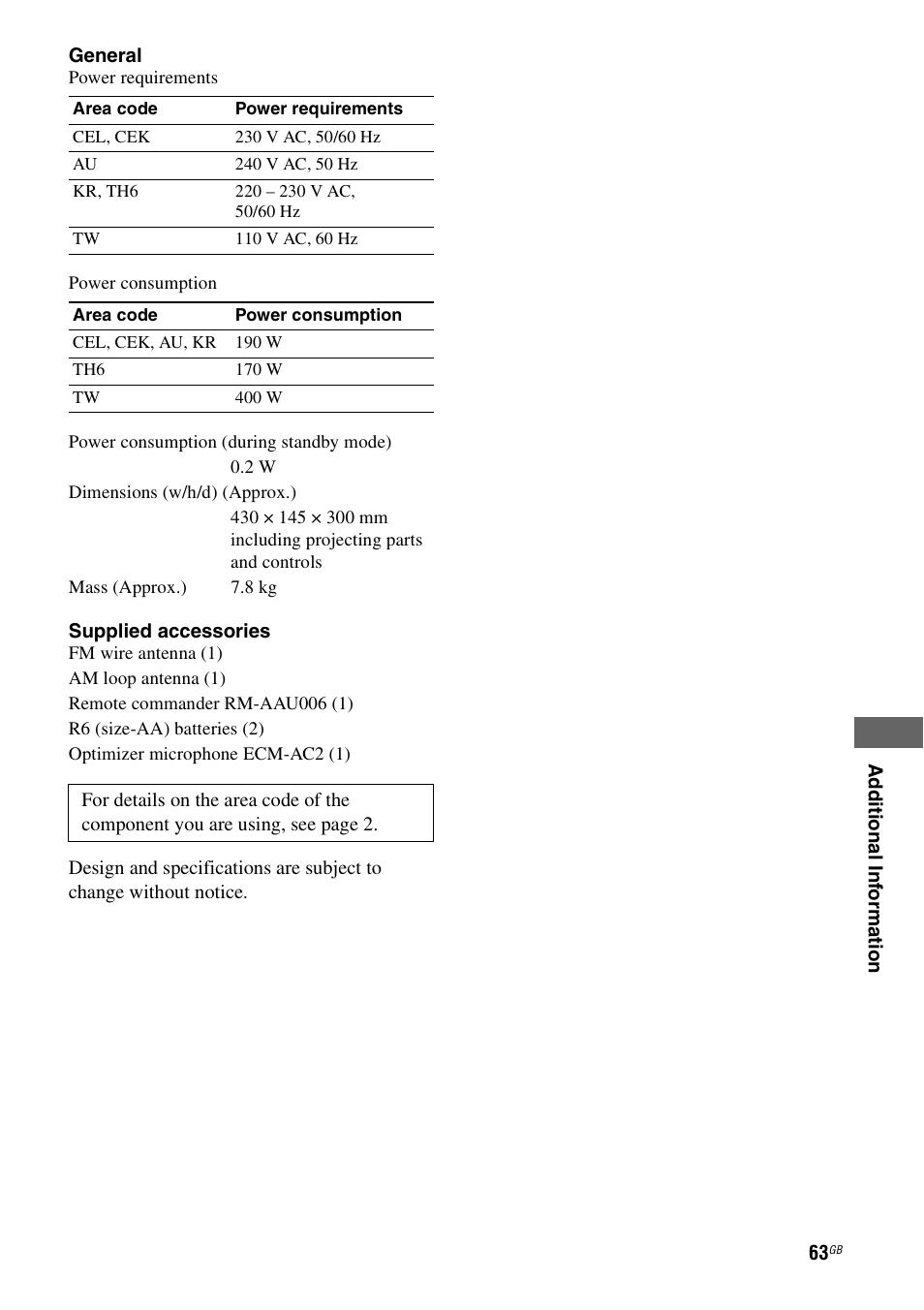 Sony 2-680-009-12 (1) User Manual | Page 63 / 64