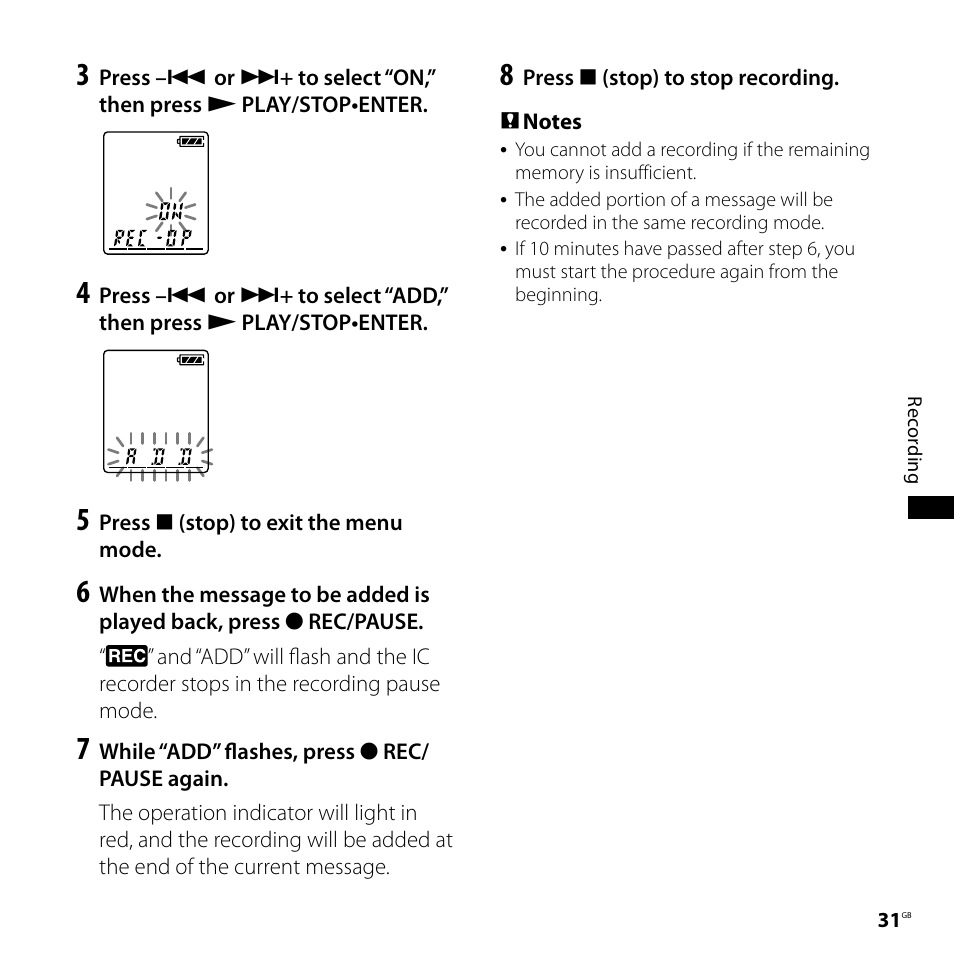 Sony 4-113-168-11(2) User Manual | Page 31 / 76