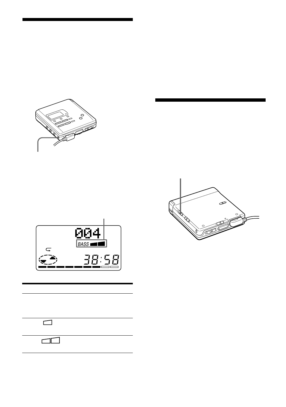 Betonen der bässe (digital mega bass), Schützen des gehörs (avls-funktion) | Sony MZ-R55 User Manual | Page 103 / 208