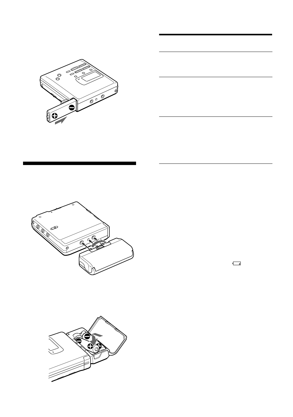 Trockenbatterien | Sony MZ-R55 User Manual | Page 113 / 208