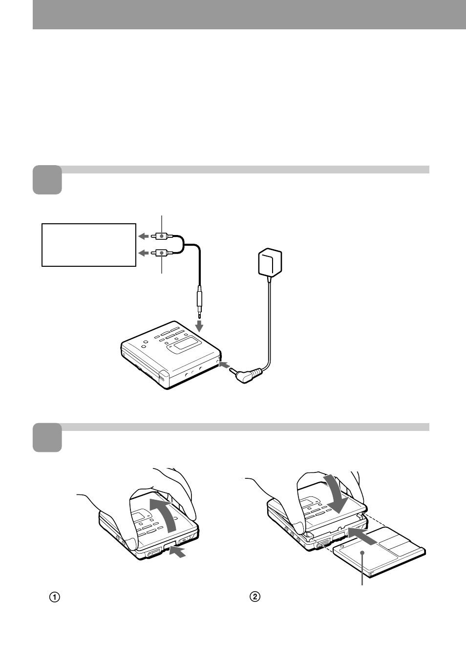 Meteen een md opnemen, Aansluitingen, Breng een opneembare md in | Sony MZ-R55 User Manual | Page 132 / 208