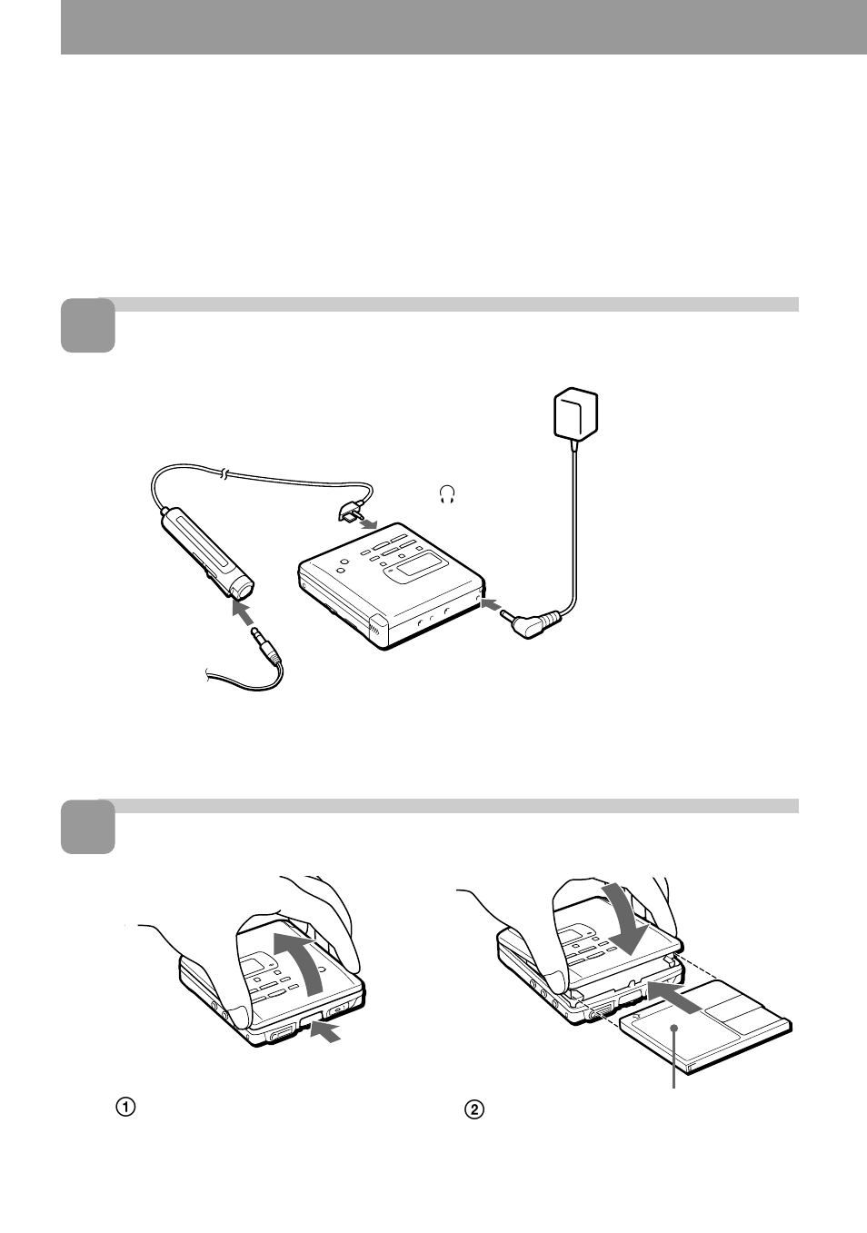 Meteen een md beluisteren, Aansluitingen, Breng een md in | Sony MZ-R55 User Manual | Page 134 / 208