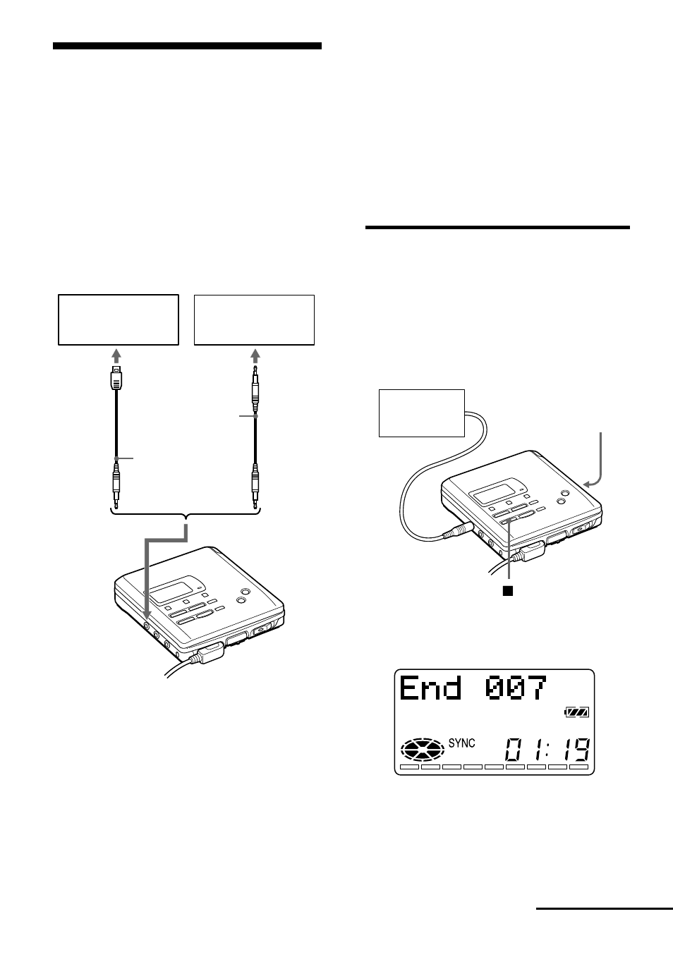 De opname samen starten/stoppen met de speler, Synchro-opname) | Sony MZ-R55 User Manual | Page 137 / 208
