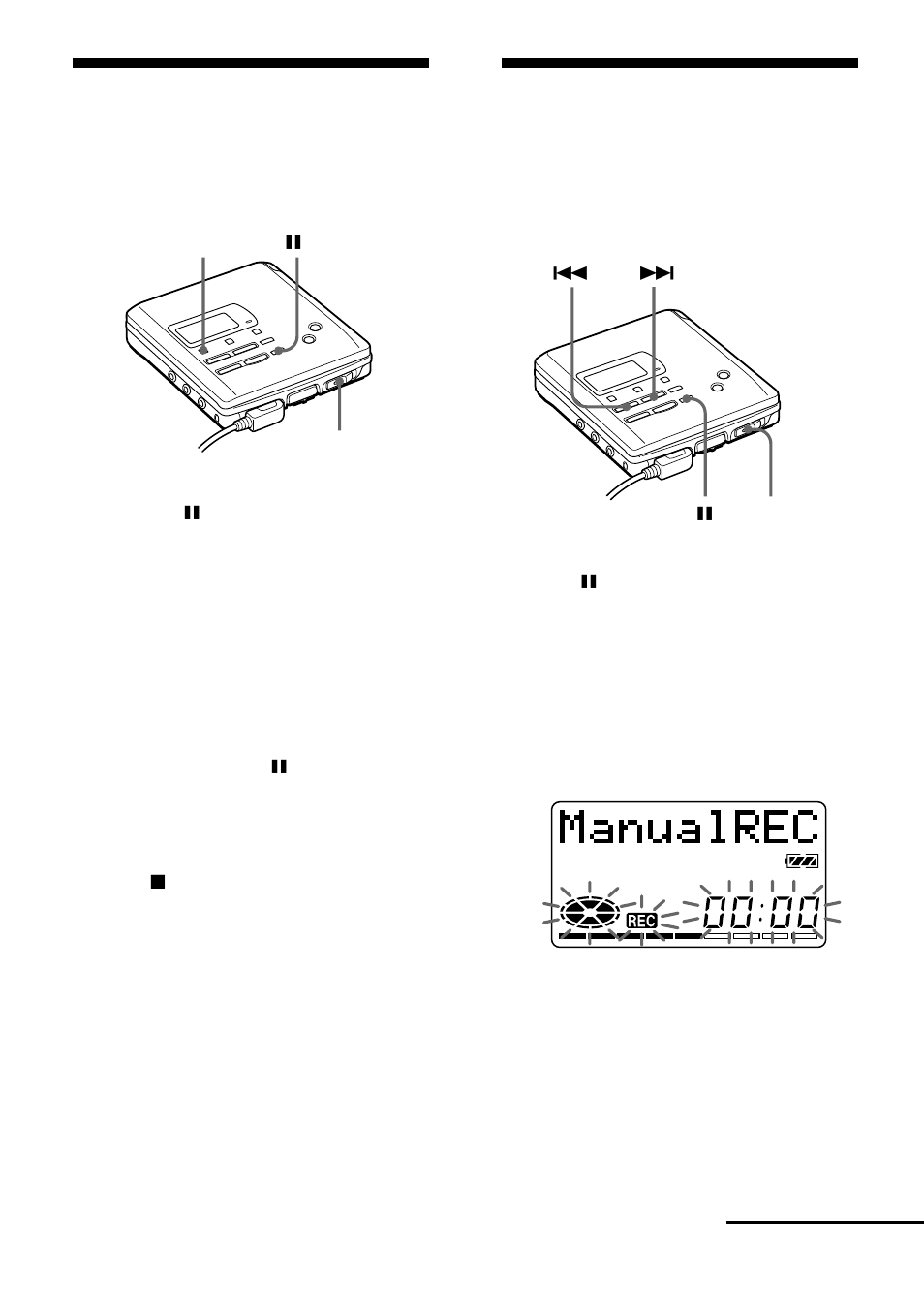 Opname in mono voor dubbele opnameduur, Het opnameniveau manueel instellen | Sony MZ-R55 User Manual | Page 139 / 208