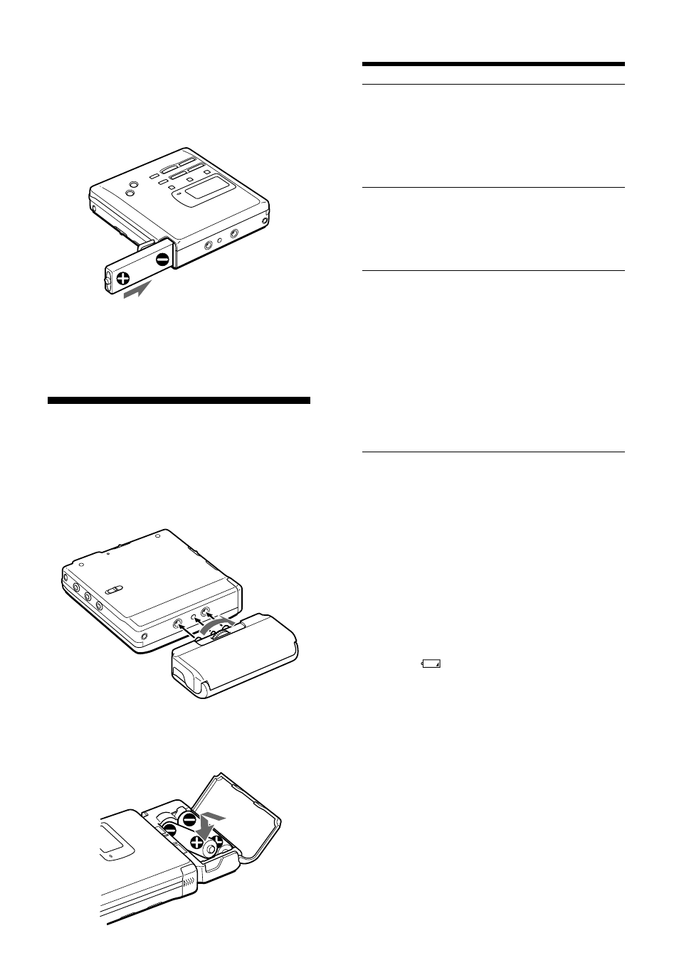 Gebruik van droge batterijen | Sony MZ-R55 User Manual | Page 154 / 208
