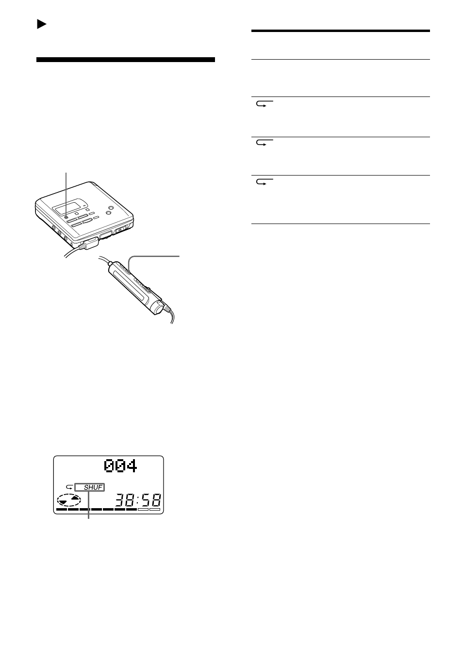 Modi diversi di riproduzione, Riproduzione ripetuta dei brani | Sony MZ-R55 User Manual | Page 183 / 208