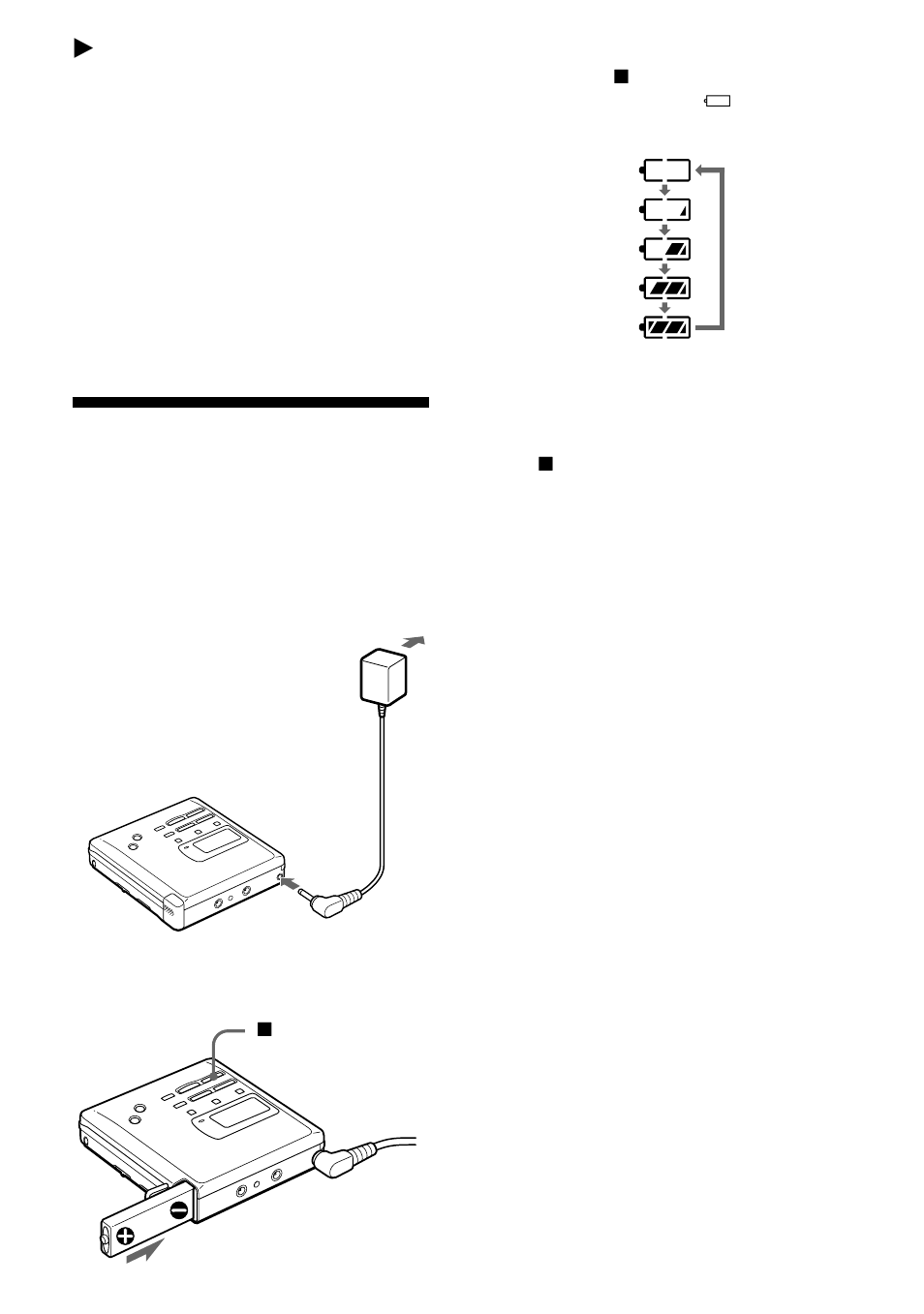 Fonti di alimentazione, Zfonti di alimentazione | Sony MZ-R55 User Manual | Page 193 / 208