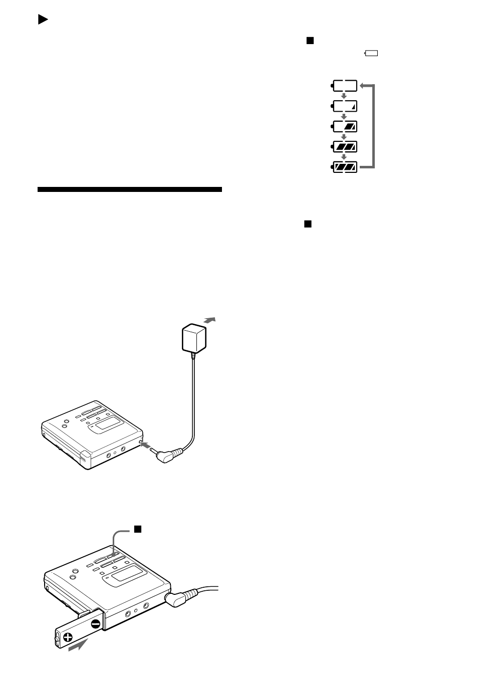 Power sources, Zpower sources z power sources | Sony MZ-R55 User Manual | Page 27 / 208