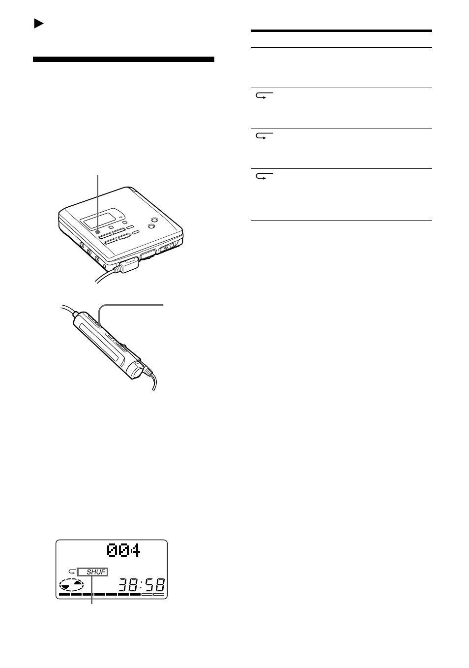 Zdifférents modes de lecture, Lecture de plages répétée | Sony MZ-R55 User Manual | Page 58 / 208
