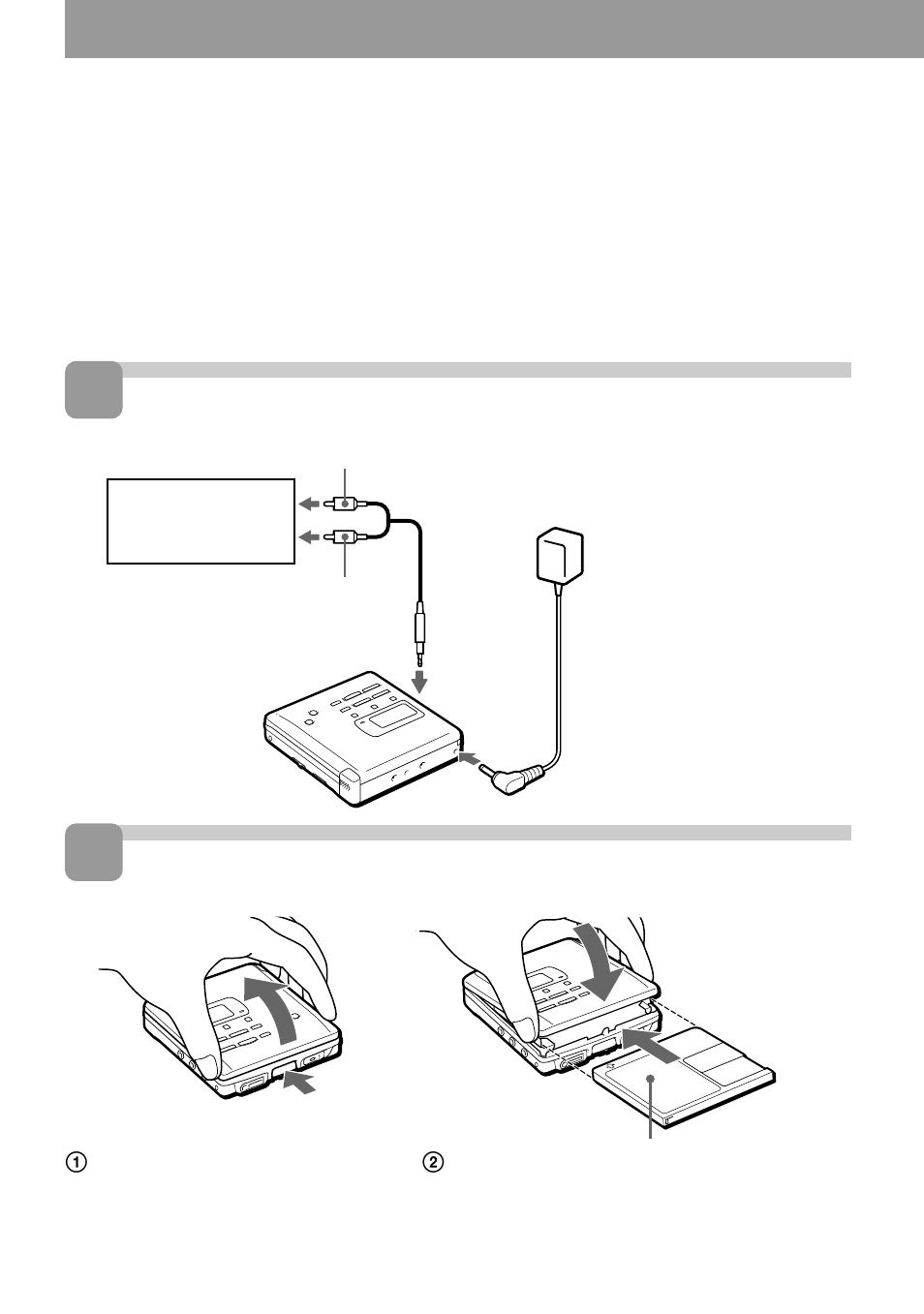 Recording an md right away, Make connections, Insert a recordable md | Sony MZ-R55 User Manual | Page 6 / 208