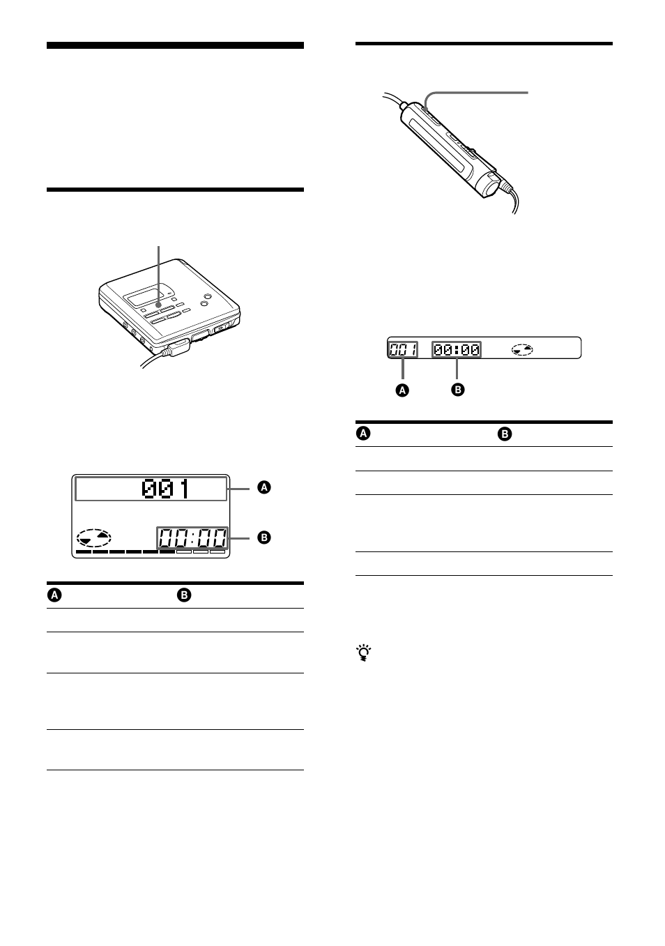 Sur l'enregistreur, Sur la télécommande | Sony MZ-R55 User Manual | Page 60 / 208