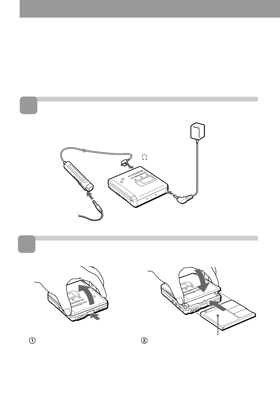Playing an md right away, Make connections, Insert an md | Sony MZ-R55 User Manual | Page 8 / 208